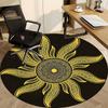 1pc Golden Sun Mandala Chair Carpet for Office, Soft Flannel Throw Mat, Perfect for Office,Holiday Party Decoration Choice yy251113059
