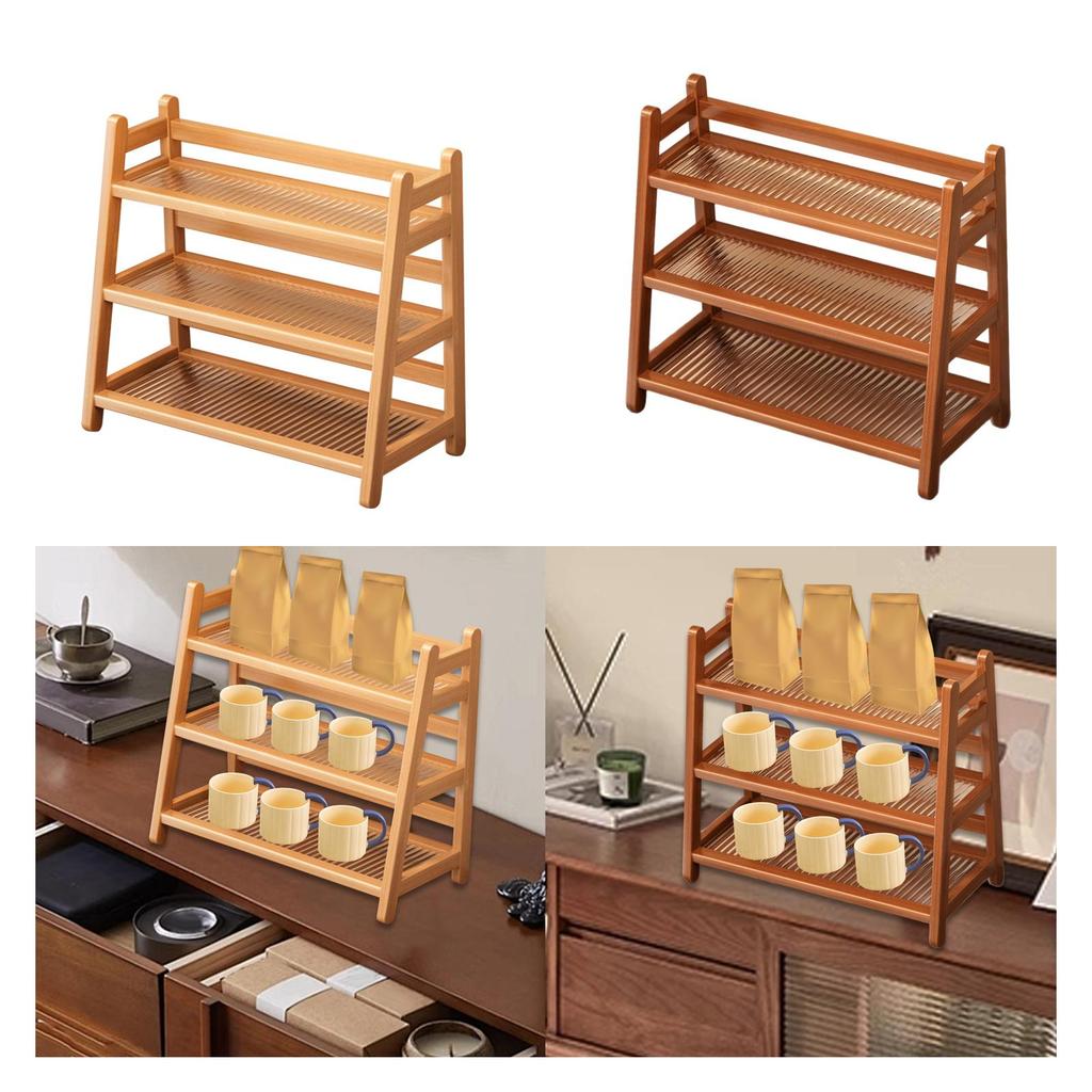 Coffee Syrup Stand Holder 3 Tier Multipurpose Cup Display Rack for Kitchen Vanity Countertop Desktop Bar Accessories