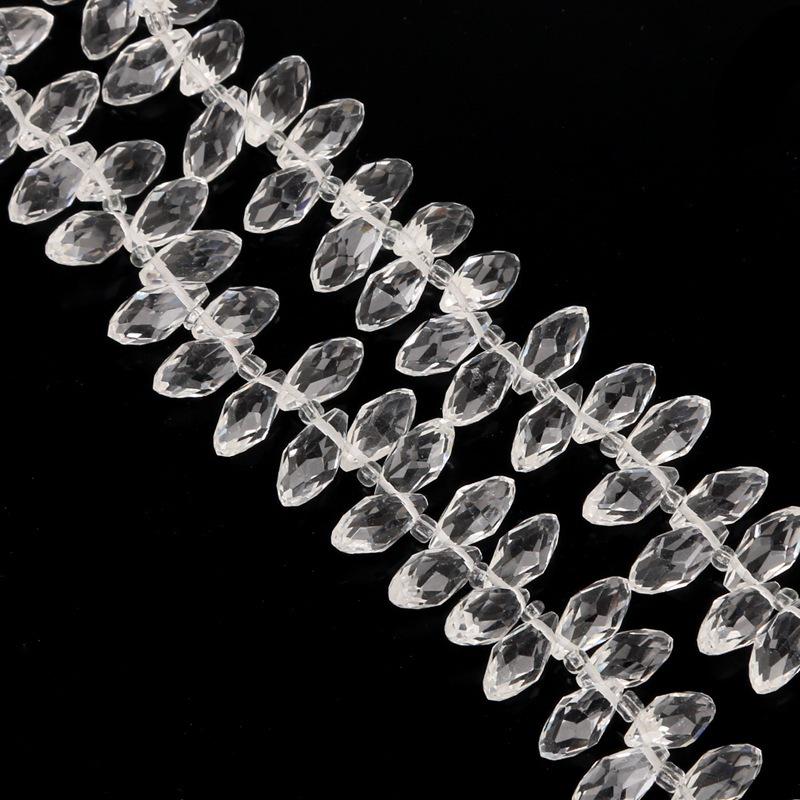 6x12mm Glas Kristall Perlen mit horizontalem Loch für DIY Schmuck & Ohrringe