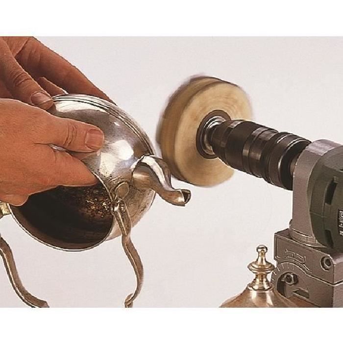 Wolfcraft Brosse en fibre de sisal Ø85 mm, alésage 10 mm, largeur 20 mm – 1 pièce