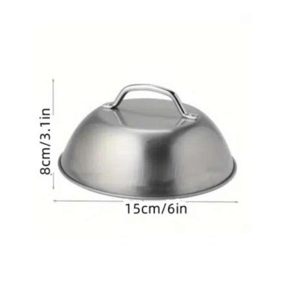 

Крышка для духовки из нержавеющей стали 6/9 дюймов с ручкой Купол для плавления сыра Инструменты для барбекю Арочная круглая крышка для стейковой кастрюли