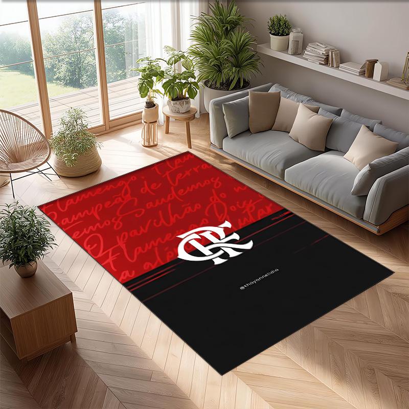 Flamengo - Printed Flannel Area Rug Non Slip Soft Polyester Floor Carpet Indoor Decor Mat for Bedroom Living Room Sofa