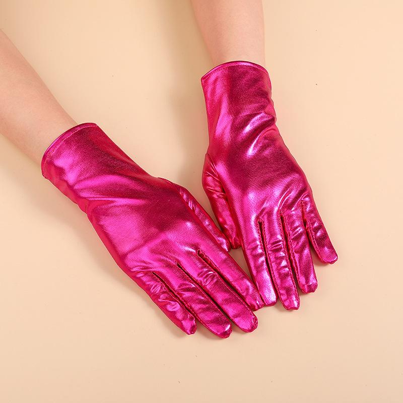 Sexy Shiny Patent Leather Long Gloves for Stage Performance & Photography