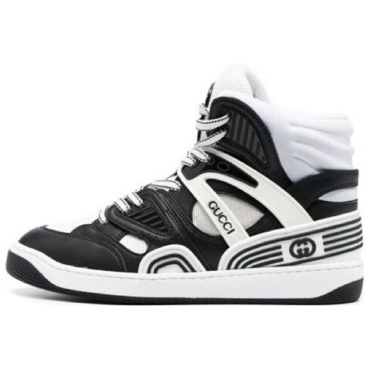 Gucci Wmns Basket High 'Black White' Women's 676094 2SH80 1064