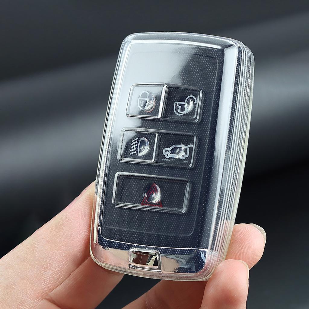 Clear Transparent Tpu Car Smart Key Cover Case For Land Rover Range Rover Sport Evoque Velar Discovery Defender 90 110 Jaguar