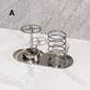 3Pcs Stainless Steel Toothbrush And Toothpaste Holder Tray Home Storage Organizer Bathroom Accessories Lazy Tube Squeezer