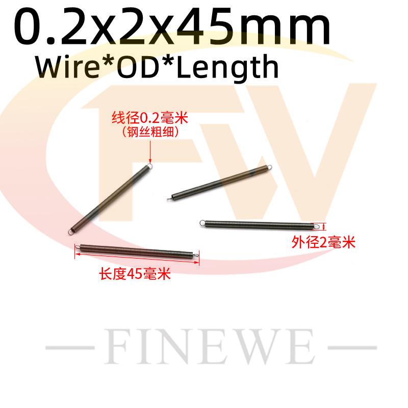 10PCS  Wire 0.2mm Length 5-50mm Stainless Steel  Mini Spring  DIY Mechanical Samll  Tension Spring