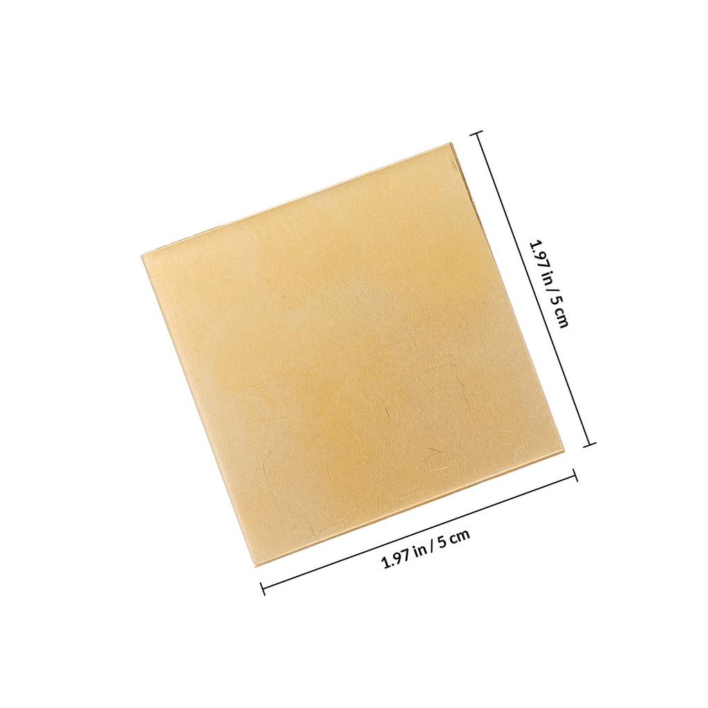 4Pcs Brass Sheets Easy-to-Cut Polish Shape Brass Plate Material for DIY Crafts Electrical Repairs Jewelry Making Metal Art