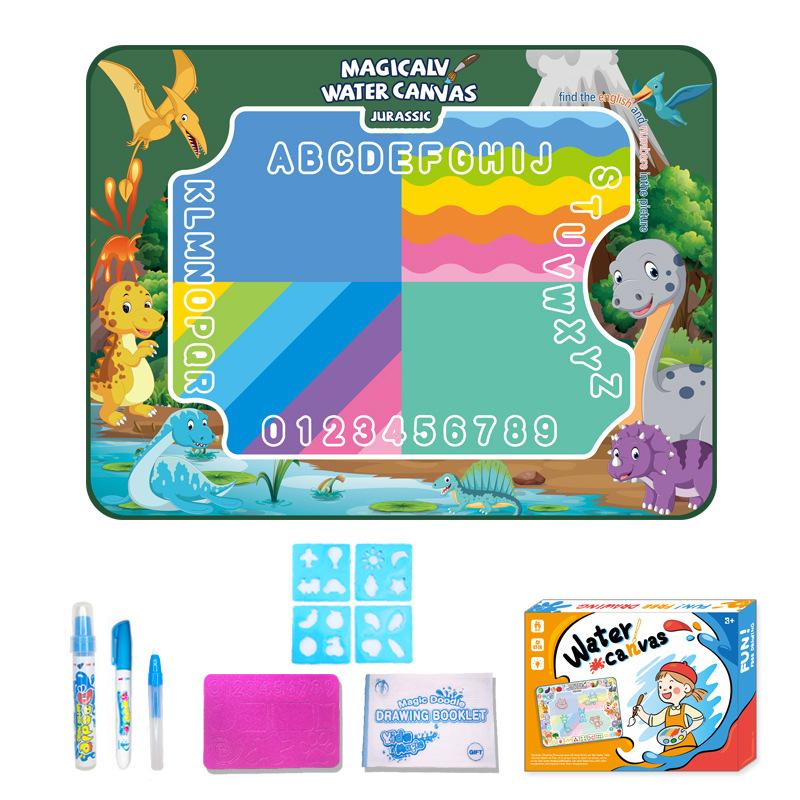 Magic Water Canvas Children Water Painting Blanket Early Learning Oversized Animal Dinosaur Numbers Magical Color Diy Toy