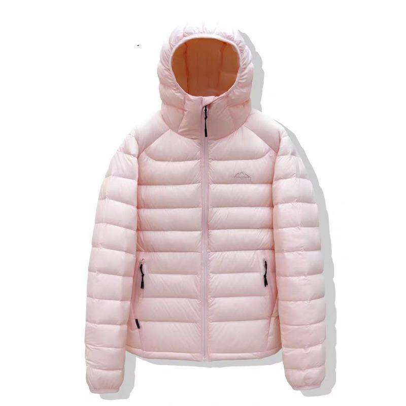 Autumn and winter white duck down short hooded down jacket peace of mind down ribs men and women couple warm jacket