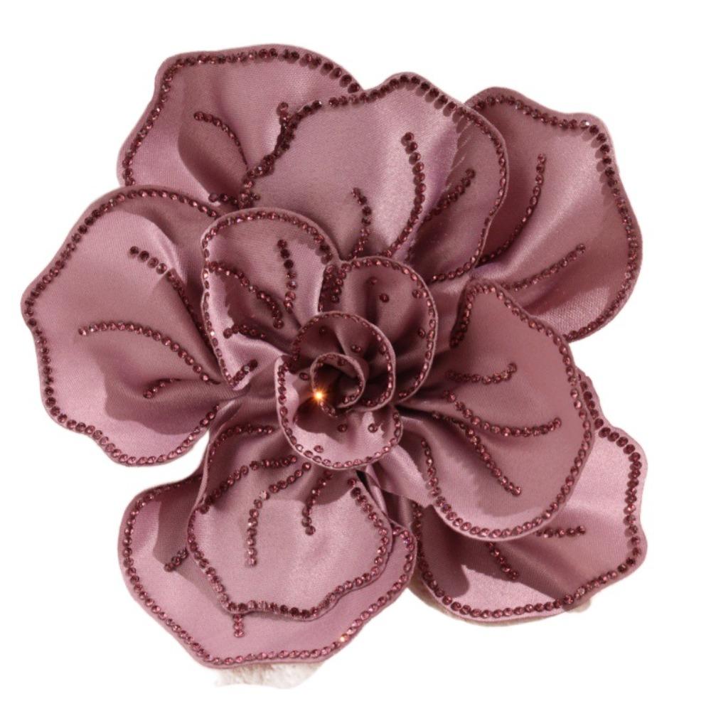 Badge Large Flower Camellia Brooch Korean Style Rhinestones Brooch Suit Collar Pin  Decoration