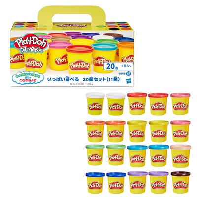 Hasbro Set 20 85g Single Suitable for Ages 2 and Wheat Clay Authentic Product Play-Doh Play-Doh 20-Piece (11 Colors), Tins, 1.7kg Total, Up, A7924,