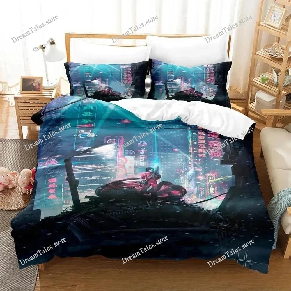 New Akira Bedding Set Single Twin Full Queen King Size Bed Set Adult Kid Bedroom Duvet Cover Sets 3D Print Anime Bed Sheet Set