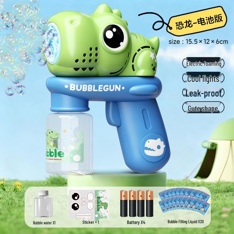 Enhanced Electric Bubble Gun with Lights: Safe, Leak-Free Outdoor Fun for Kids