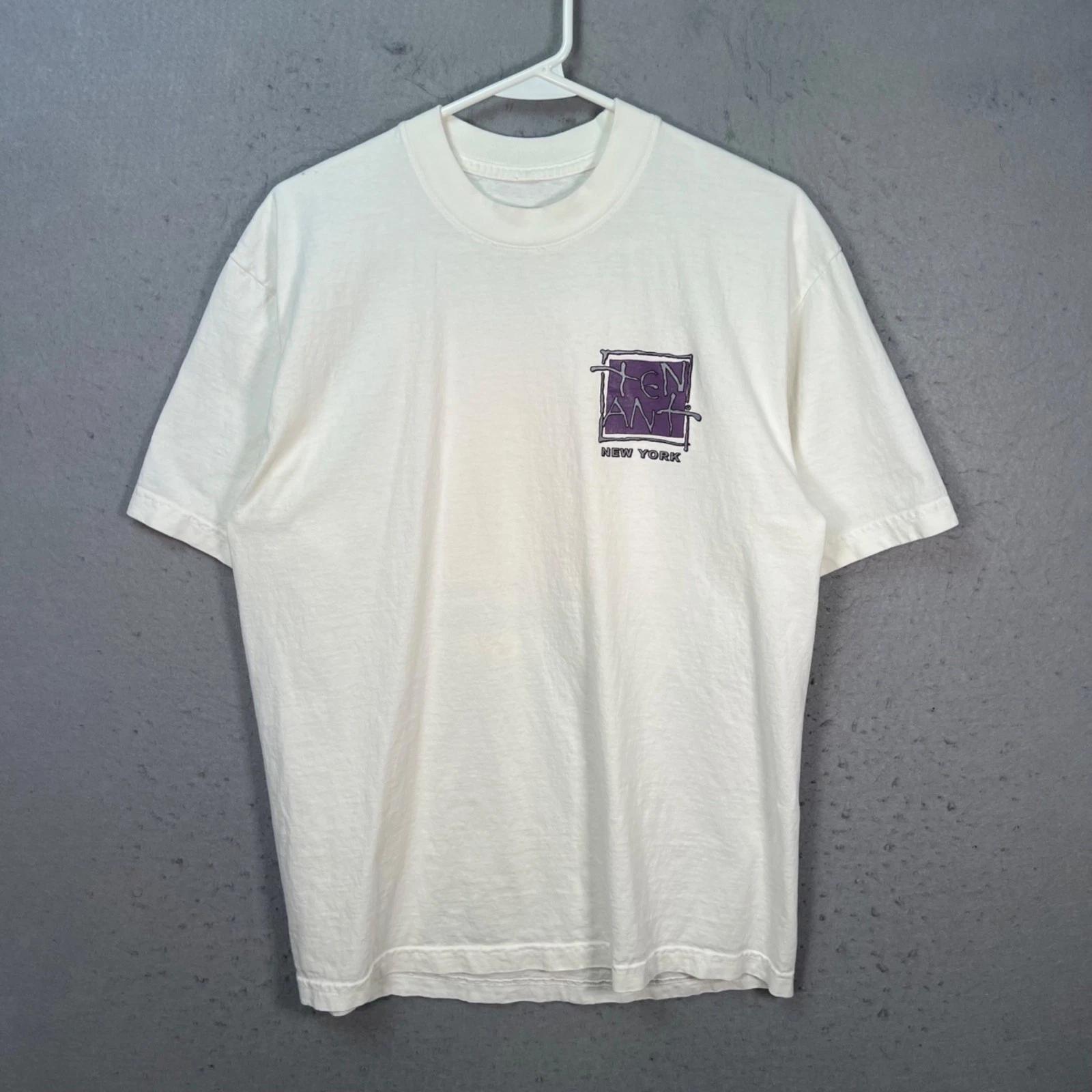 Tenant New York Mens Size Medium White Graphic Tee T Shirt Cotton 4XL