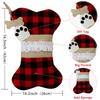 Christmas Decorative Supplies Christmas Socks Gift Bag Linen Gobble Bones Pet Christmas Decorative Socks
