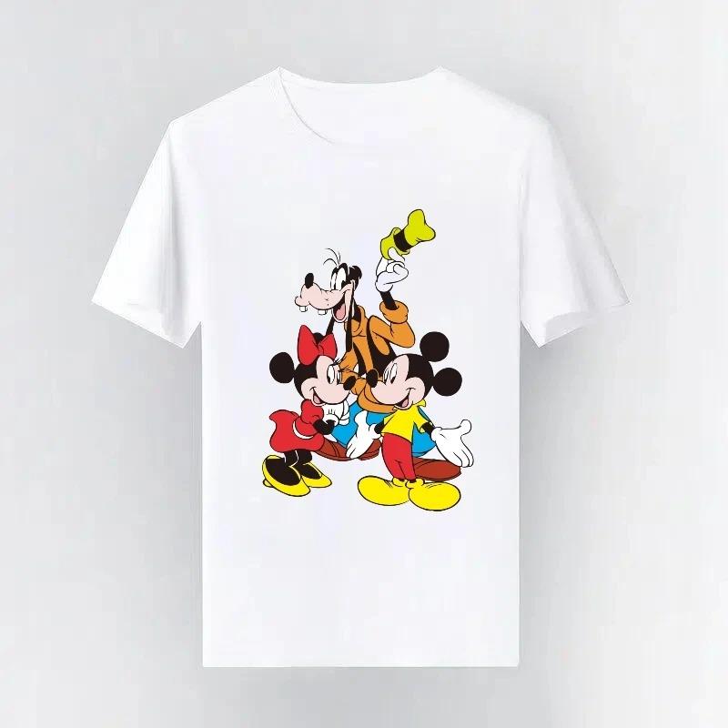 20226 Mickey Mouse Disney Club Activities Y2k Trendy Clothing Man Woman Casual Short Sleeves Sporty Tops Fashion Tshirt