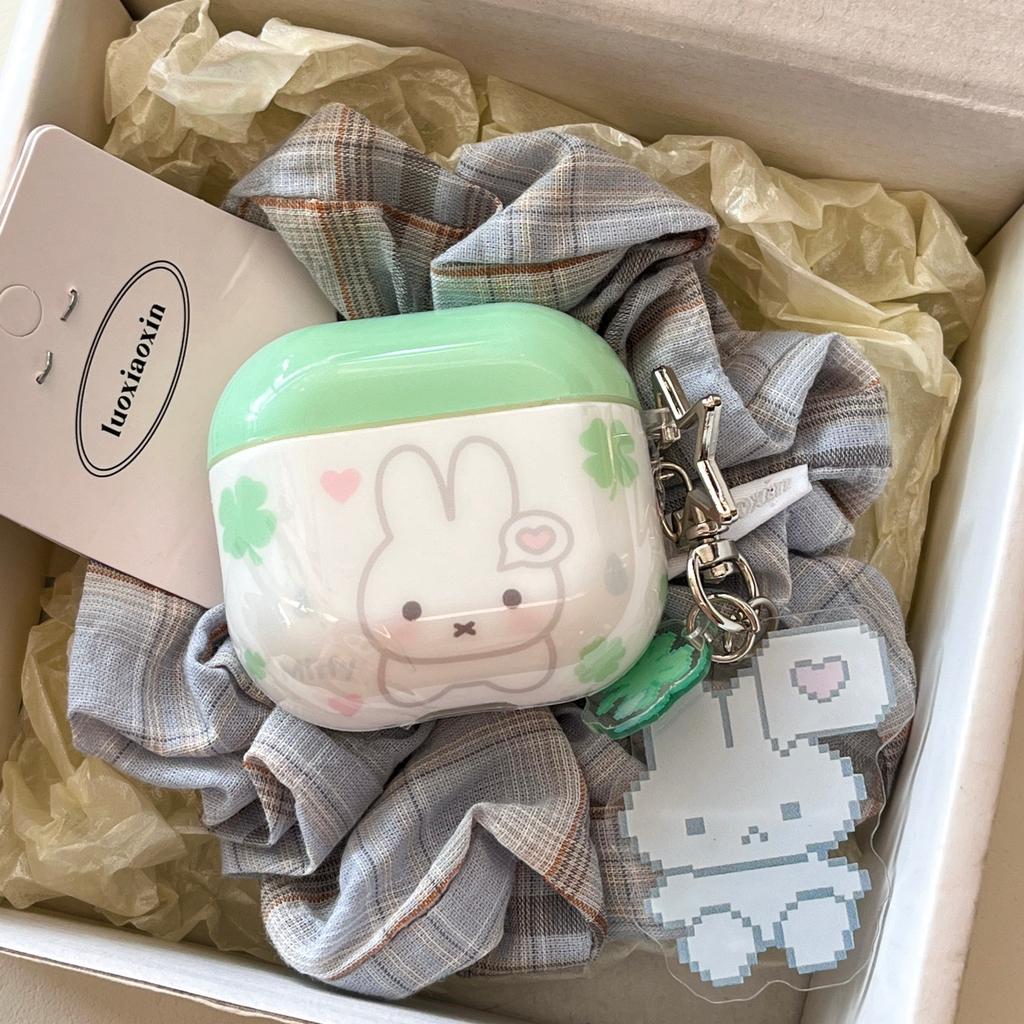 Four-leaf Clover Miffy Rabbit for Airpods4 Protective Cover Apple 2/3 Generation AirPods Pro3 Earphone Cover Female