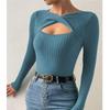 Podzim Zima Pletený svetr pro ženy Pulovry a svetry s dlouhým rukávem Dámské Základní úplety Topy