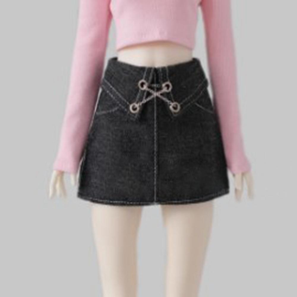 Fashion Off Shoulder Top T-shirt Mini Princess Skirt Clothes for 1/4 BJD 45cm Dolls