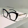 Oversize Cat Eye Glasses Women Fashion Multi-color Blue Light Blocking Optical Frames Trendy Stylish Design Decor Eyewear