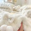 Tuscan Faux Fur Warm Fluffy Bedding Set for Winter Skin Friendly Warmth Plush Duvet Cover Set Queen Thickend Blanket Cover Sets
