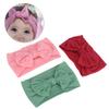3Pcs Set Infant Newborn Cute Soft Hair Band Baby Nylon Headwear with Bowknot