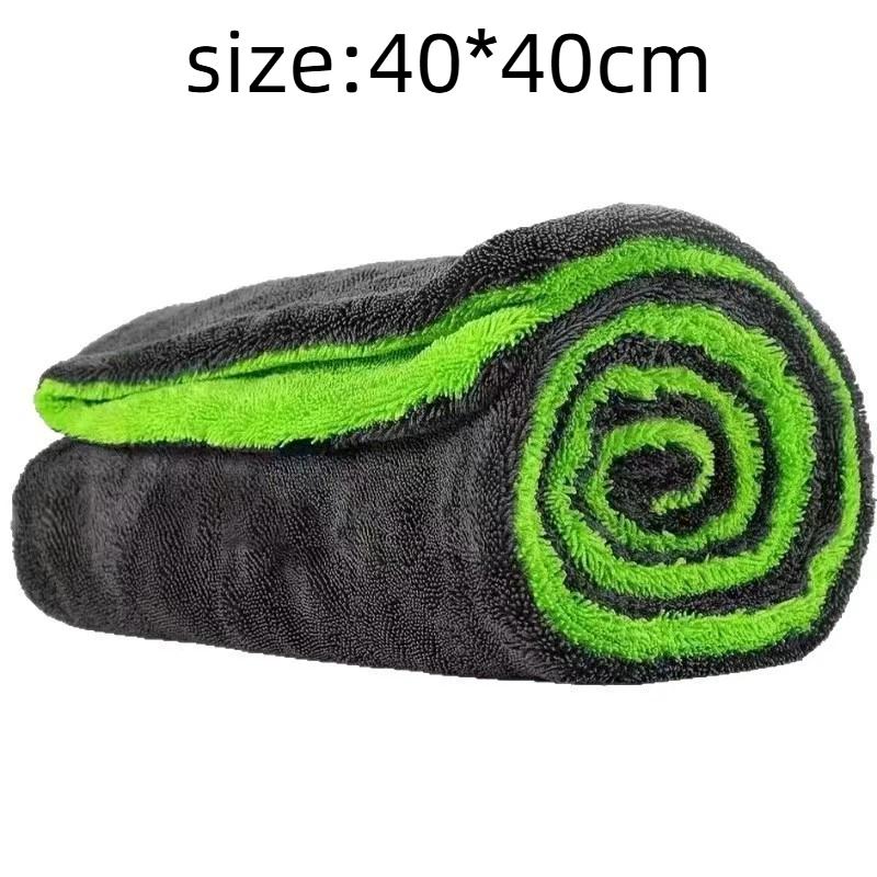1400Gsm Ultra-Thick Microfiber Towel Drying Towel For Car/Motorcycle Large Sized Cleaning Cloth High Absorbent Detailing Towel 40x40cm