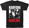 KMFDM Men's Godlike Men T Shirt Black Men Printed Casual Tee Shirts