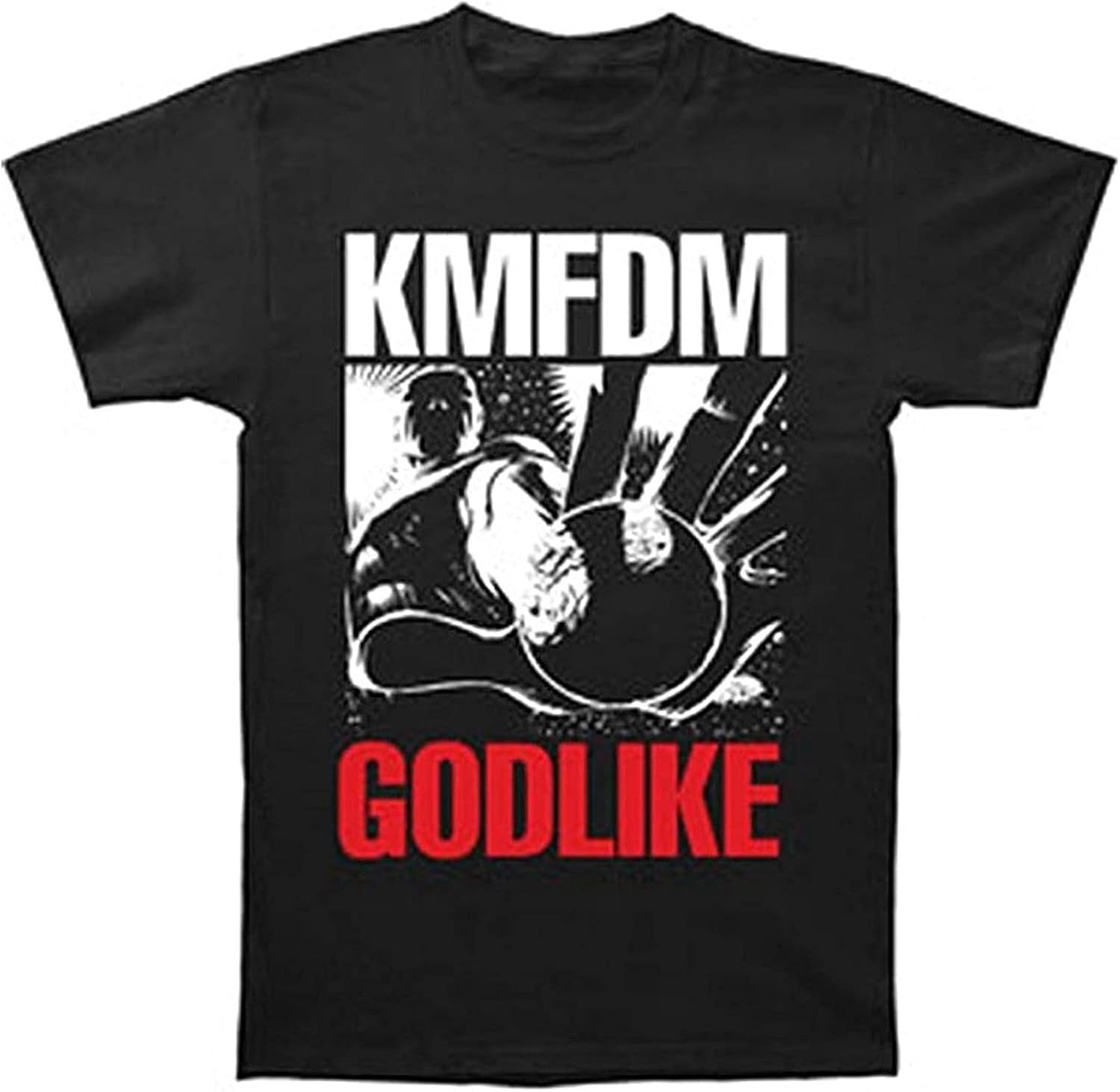 KMFDM Men s Godlike Men T Shirt Black Men Printed Casual Tee Shirts 3XL чёрный