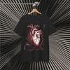 Alternative Surreal Trippy Realistic Heart Unisex Graphic Tee, Dark Art Gothic Metal Shirt, Psychedelic Tee, Emo Clothing, Futuristic