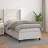 3132418 vidaXL Divan Bed with Mattress White 90x200 Cm Faux Leather