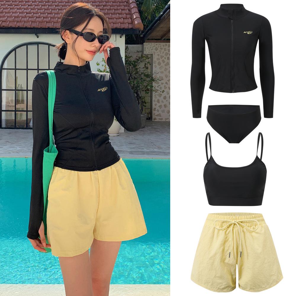 Women s Long Sleeve Quick-Dry Wetsuit: Sun Protection, Jellyfish Resistant Snorkeling, Surfing, Beach & Hot Spring Swimwear. Medium