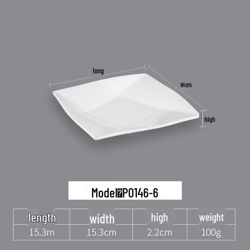 Yipan Melamine 3-Compartment Serving Dishes, White, Pack of 5