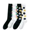 Socks, Girls' Heart-shaped Smiling Faces, College Style Calf Socks, Long Cotton Socks, High Socks, Trendy, Versatile and Casual