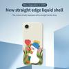 For iPhone 16e Case Cartoon Duck Pattern Printing Straight Edge TPU Phone Back Cover