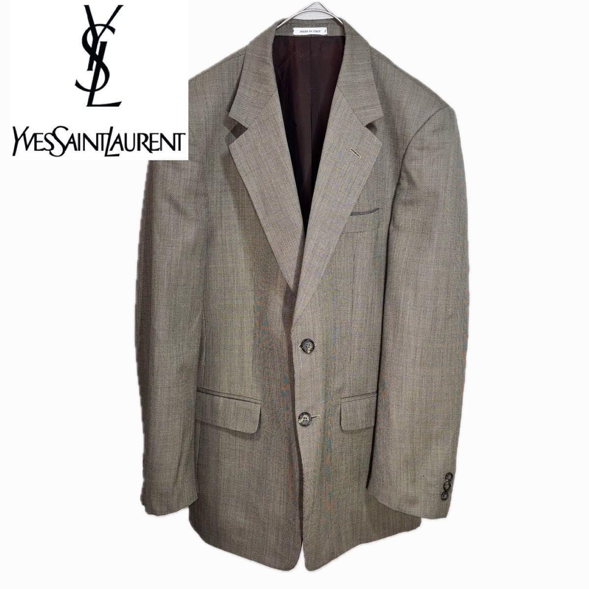 Б/у приталенный пиджак Yves Saint Laurent Бежевый Yves Saint Laurent