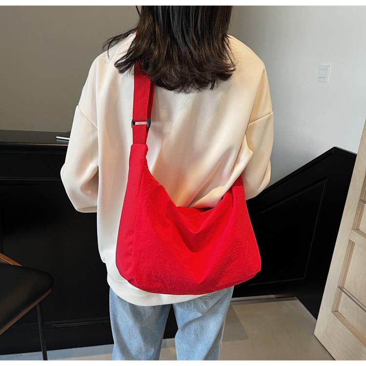 Nylon Sling Bag For Women And Girls With Large Capacity And Zipper Closure For Daily Use