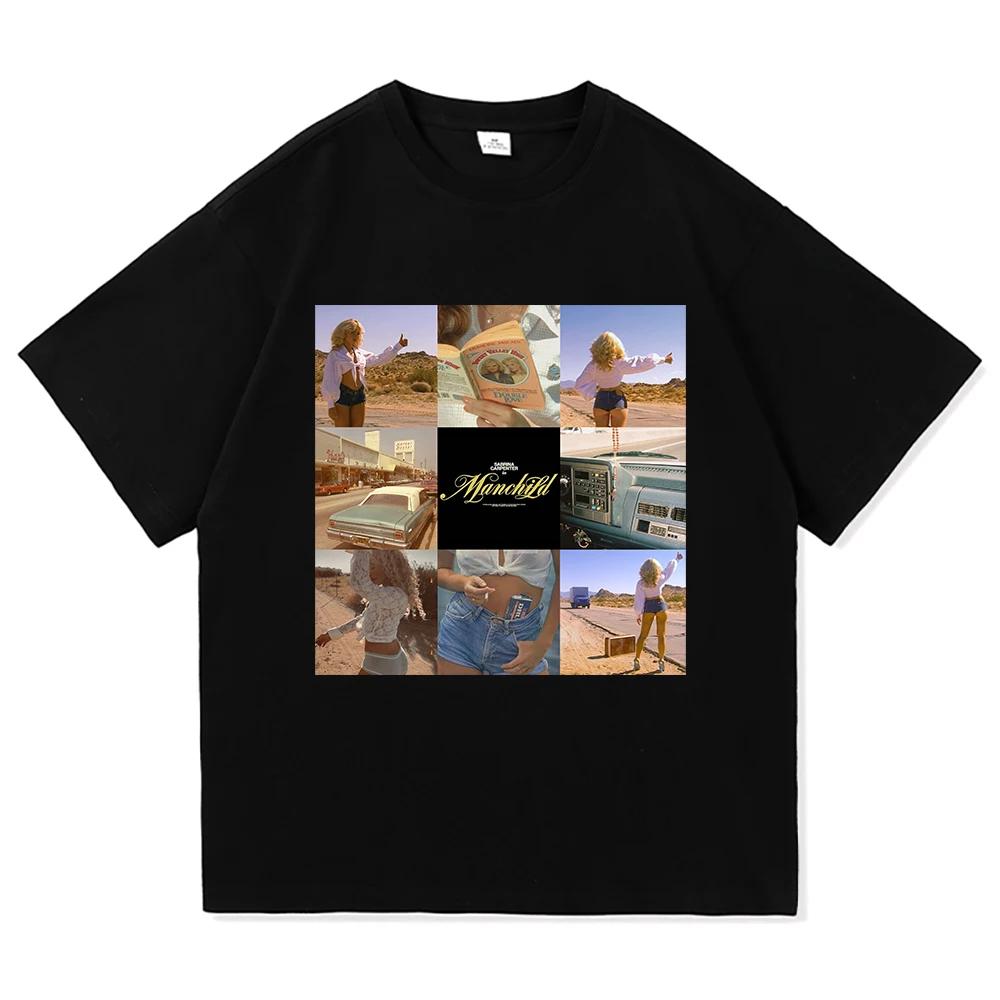 Sabrina Carpenter New Song Manchild TShirt 2025 Fashion Summer Men/women Clothing Retro Harajuku High Quality Clothes TShirts