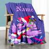 Little Pony (8) Customize Your Name Blanket Multi-purpose Customizable Blanket Soft & Cozy Suitable for Nap Picnics Living Room Chair