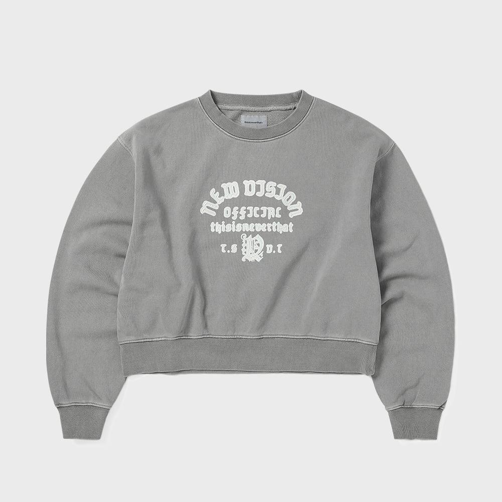 ThIs Is Never That NeW vIsion Crack W creWneck Dark Grey S