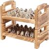 Large Capacity Wood Egg Holder Space Saving Egg Display Crates Egg Container  Kitchen Countertop