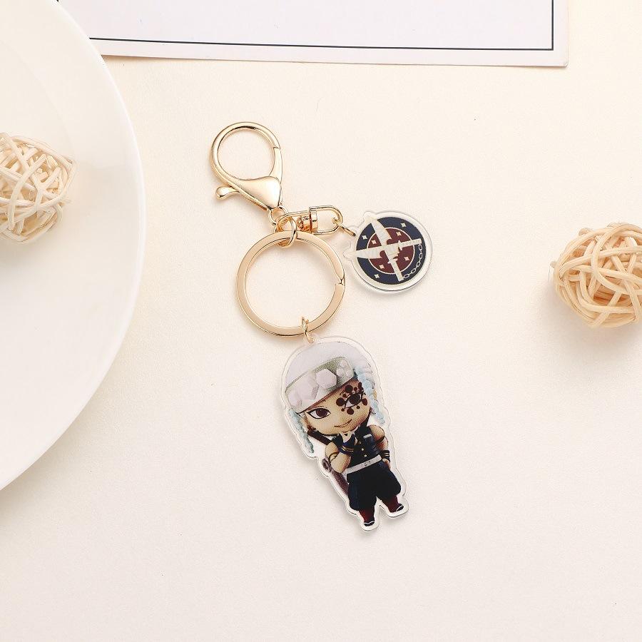 Kein Kimetsu Yaiba Neuer Acryl Schlüsselanhänger Anhänger Zubehör Anime Merchandise Gleicher Stil Goldener Verschluss Dropshipping Für Kinder Erwachsene Kindergeburtstagsgeschenk
