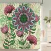 3d Printing Flowers Shower Curtains Bathroom Curtain Waterproof With Hooks Polyester Cloth 180x240cm Bath Home Decor Screen