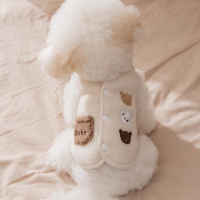 Autumn Winter Dog Clothes Small Dogs Coat Fashion Flower Cat Pet Costume Dog Warm Jacket Chihuahua Bichon Yorkie Plush Dog Vest
