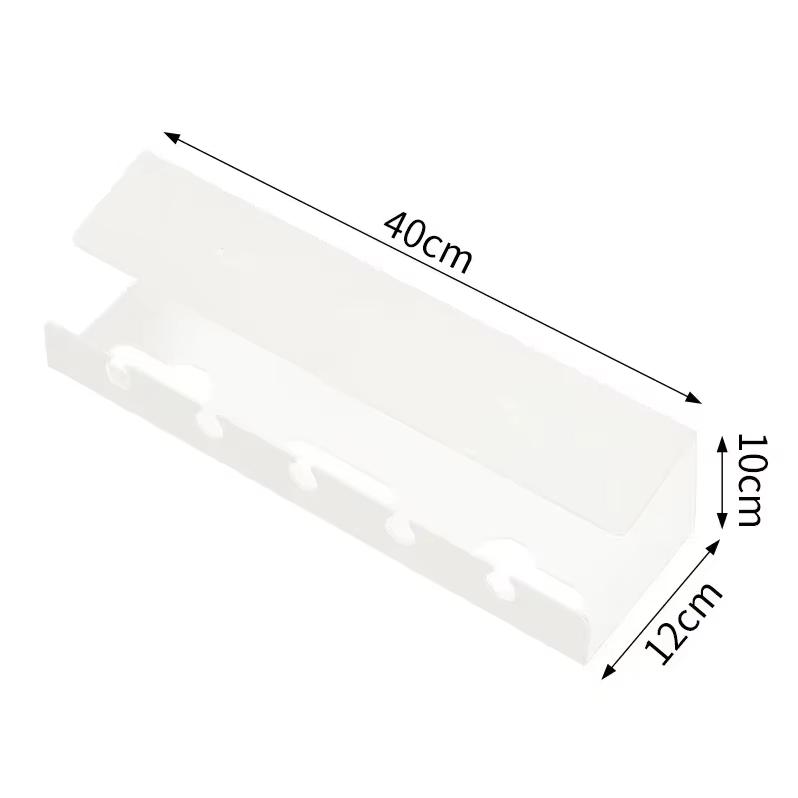 ISRTAO Under Desk Cable Management Cable Tray Under Desk With Clamp Power Strip Cord Holder No Drilling Sturdy Spacious Supplies