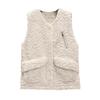 Autumn and winter new lamb wool sleeveless vest women's fashion vest wear vest versatile temperament coat