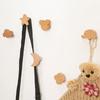 1PC Solid Wood Star Decorative Hook Moon Adhesive Hook No Punching Simple Wooden Wall Coat Hook Flower Cloud Interior