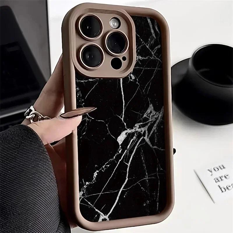 Marble Pattern Phone Case For iPhone 15 Pro Case for iPhone 11 12 13 14 Pro Max Mini XR XS 7 8 Plus SE2 Matte Shockproof Cover