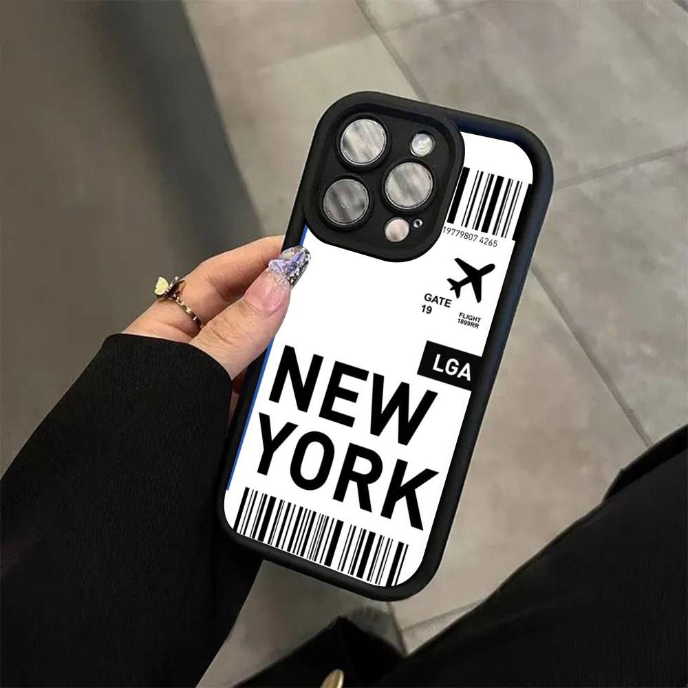Funny World City Tourist Ticket Soft Silicone Case For Iphone 17 Air 16 15 14 13 12 11 Pro Max Plus Shockproof TPU Phone Cover